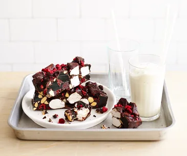 Dark-chocolate liquorice rocky road