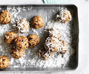 Gluten-free salted maple-almond balls