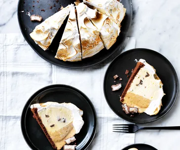 Butterscotch snowball bombe