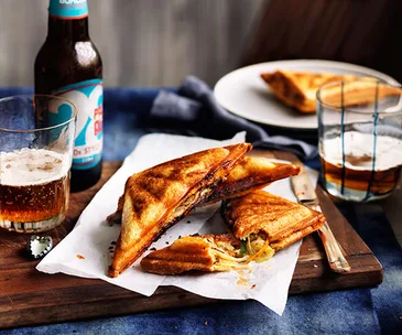 Kimchi and cheese jaffles