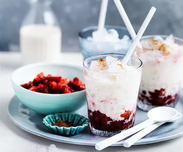 Curtis Stone’s tres leches ices with smashed strawberries