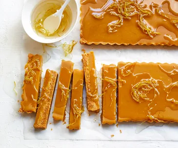 Gluten-free ginger crunch slice