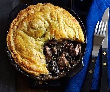 Beef brisket and mushroom pot pies