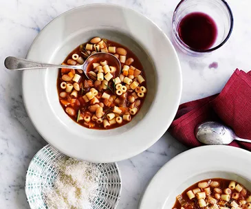 Pasta e fagioli (pasta and beans)