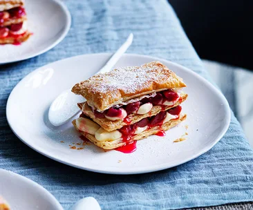 Rhubarb millefeuille