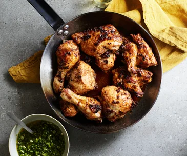 Chipotle-roasted chicken with  salsa verde 