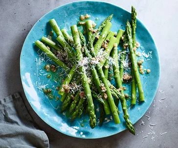 Asparagus with caper and shallot butter