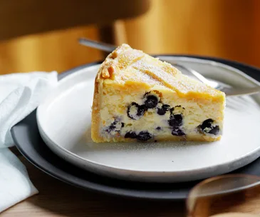 Neil Perry and Richard Purdue’s baked blueberry cheesecake