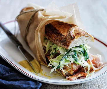 The ultimate ham baguette