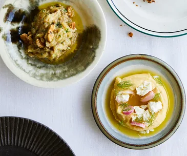 Tedesca Osteria’s fava with pickled shallots, dill and feta