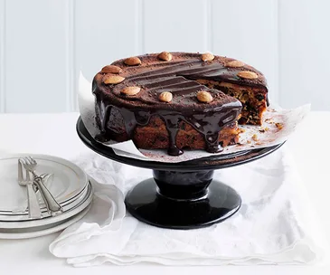Chocolate and almond simnel cake