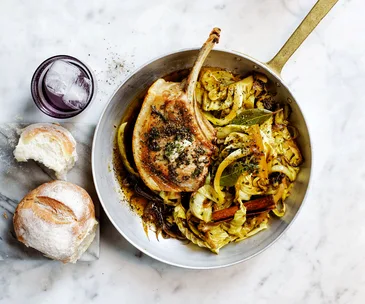 Southern-style pork with warm chow chow