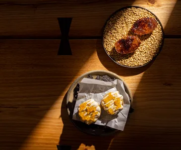 Arkhé restaurant in Adelaide snack dishes