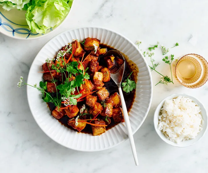 Vietnamese chilli and lime caramel pork stir-fry