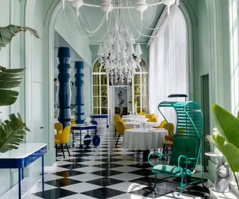 Interior of Paco Roncero Restaurante in Madrid