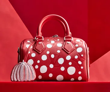 Red Louis Vuitton and Yayoi Kusama Speedy Bandoulière 20 bag