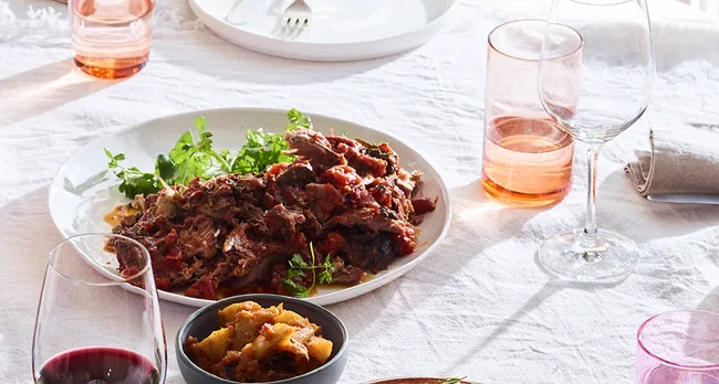 Slow cooked lamb with apple chutney by Phil Wood