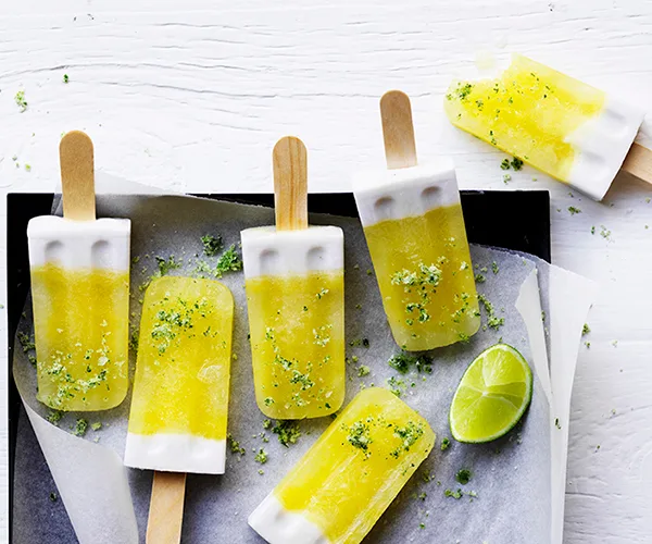 Pine-lime and coconut pops