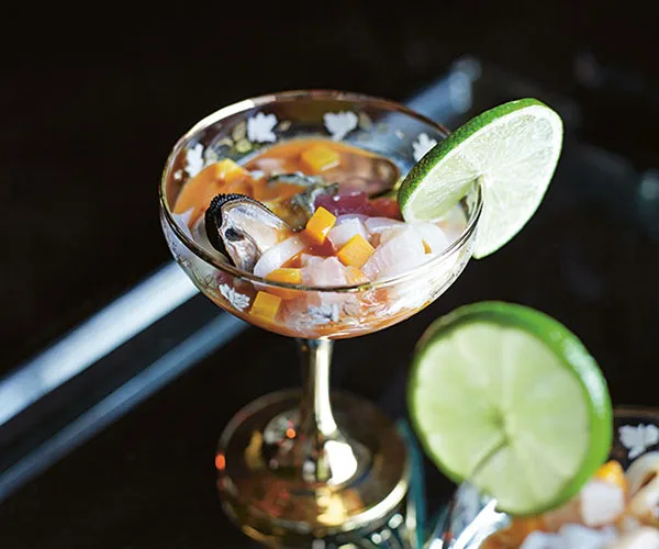 Ceviche with tiger&rsquo;s blood