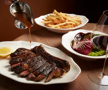 Reine and La Rue restaurant, Melbourne review. Photo of steak frites