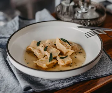 Commis Collingwood wine bar - agnolotti with globe artichoke dish