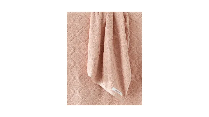 Bloom bath towel in dusty pink