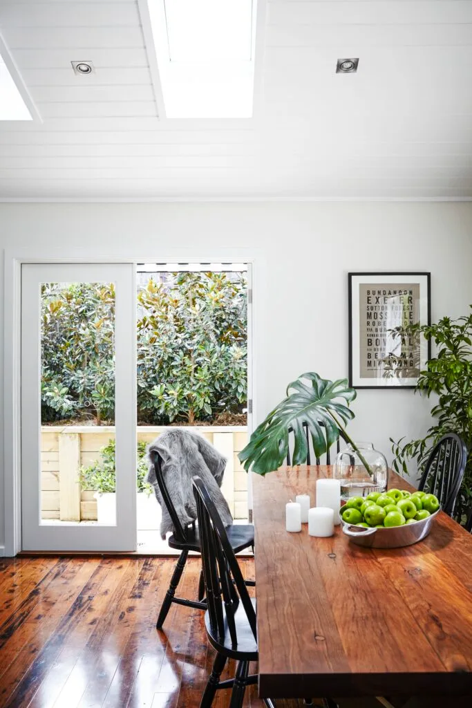 Country style dining room in a renovated Bowral cottage.