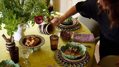lisa burdus colourful dining setting