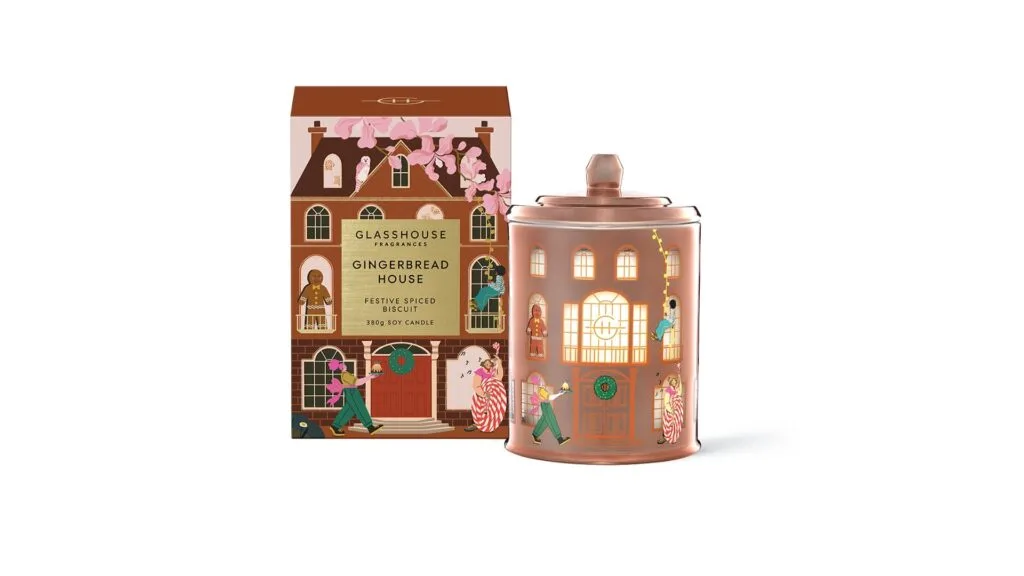 Glasshouse Gingerbread House Candle David Jones