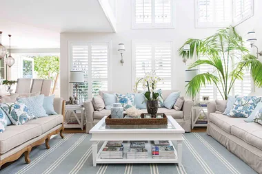 Hamptons living room makeover