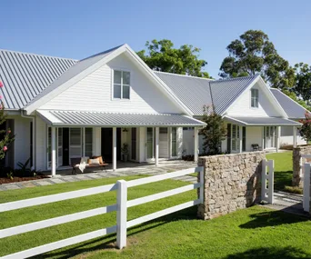 A contemporary farmhouse-style home in the Gold Coast Hinterland