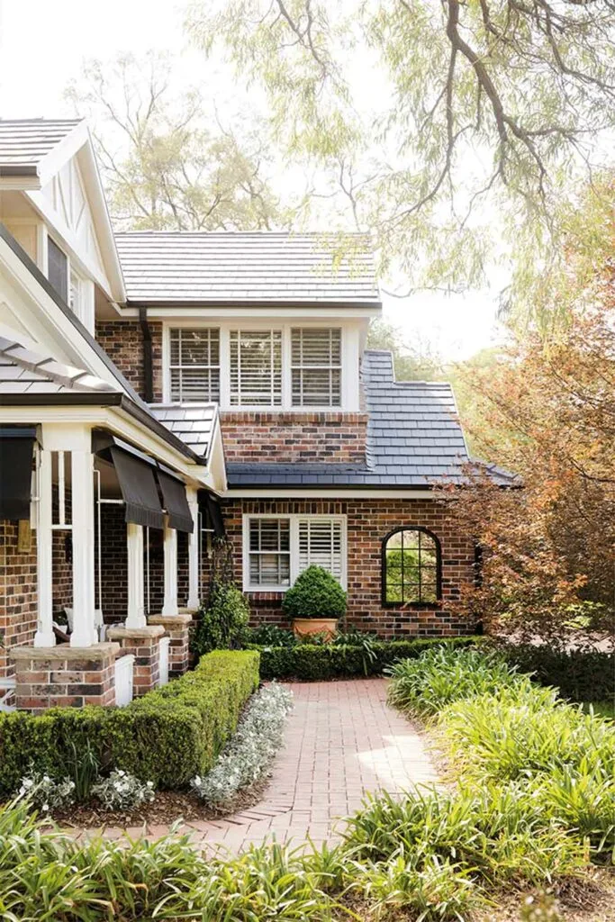 Exterior of a Federation revival home on Sydney's outskirts.