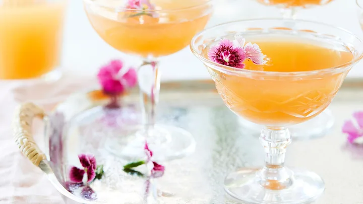 Lillet, gin and guava Autumn rose cocktail