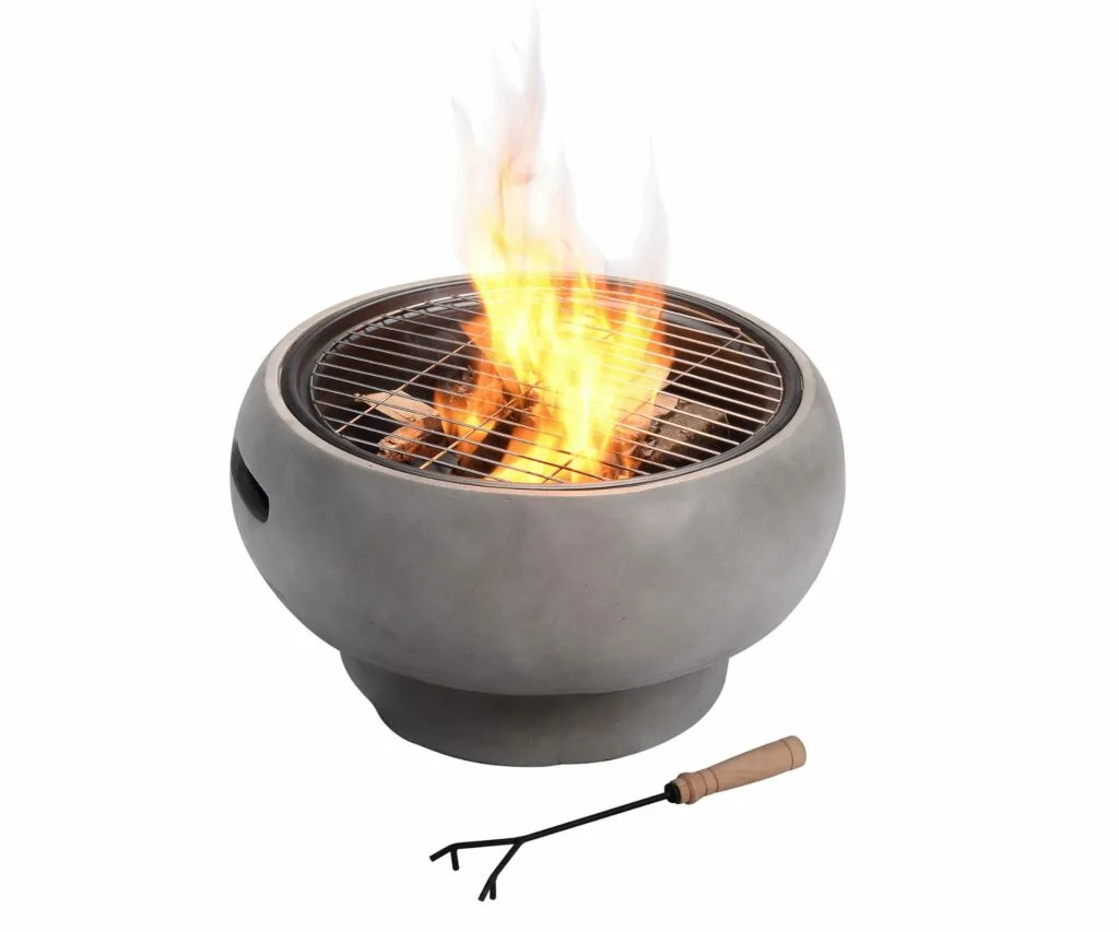 round stone fire pit