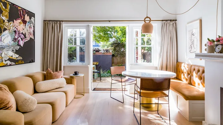 renovated apartment in melbourne living room