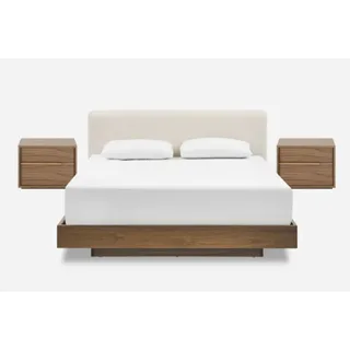 Joseph boucle bed with 2 bedside tables