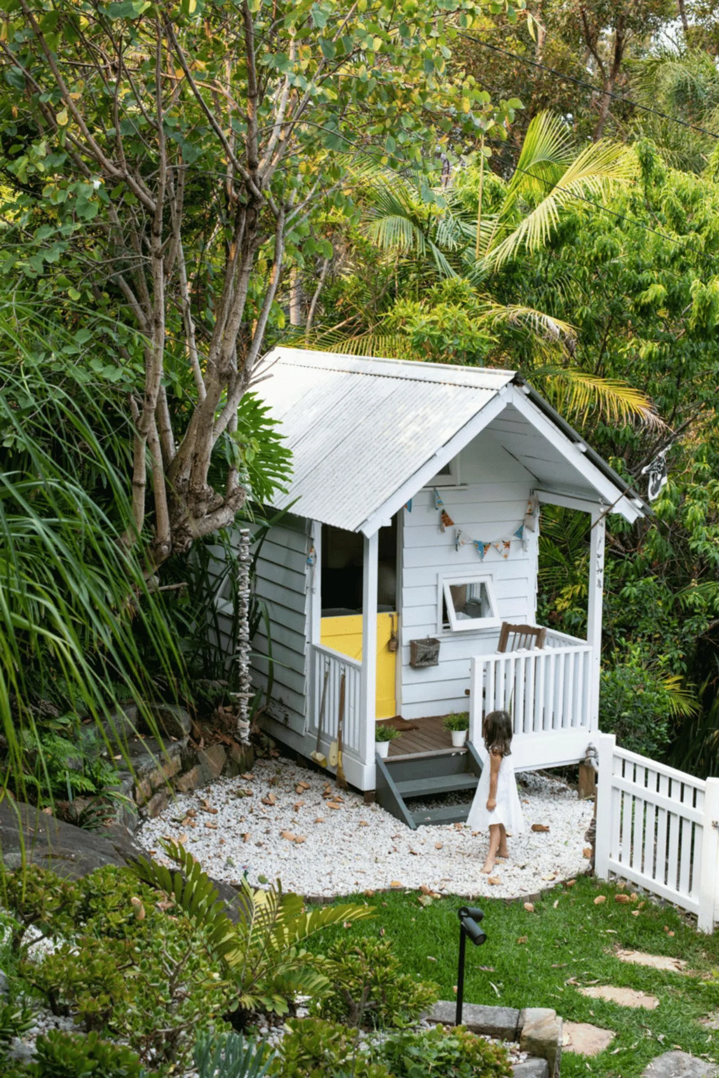 Cubby house in large lush backyard