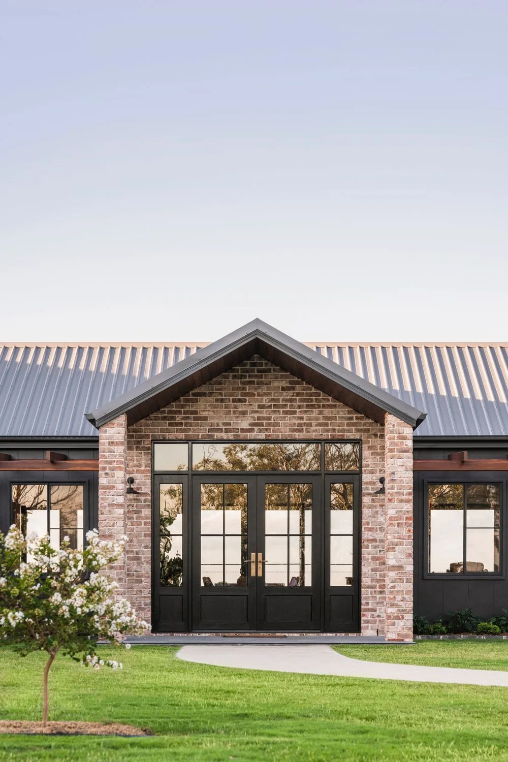 modern farmhouse entrance