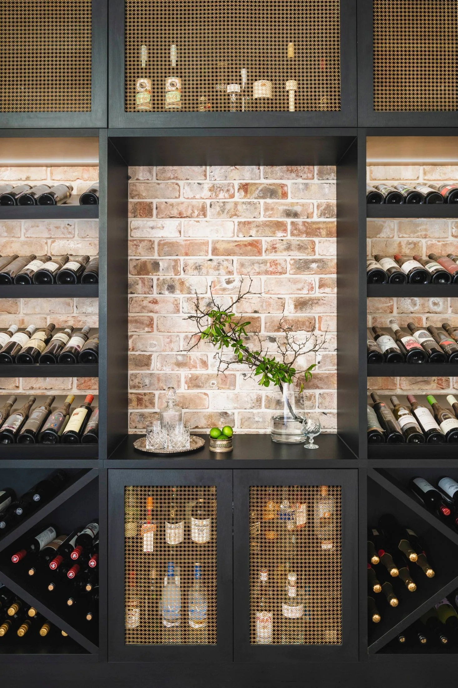 modern farmhouse wine cellar