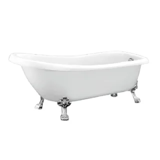MyDeal Roma Bath Tub White Acrylic Freestanding Claw Feet Fibreglass