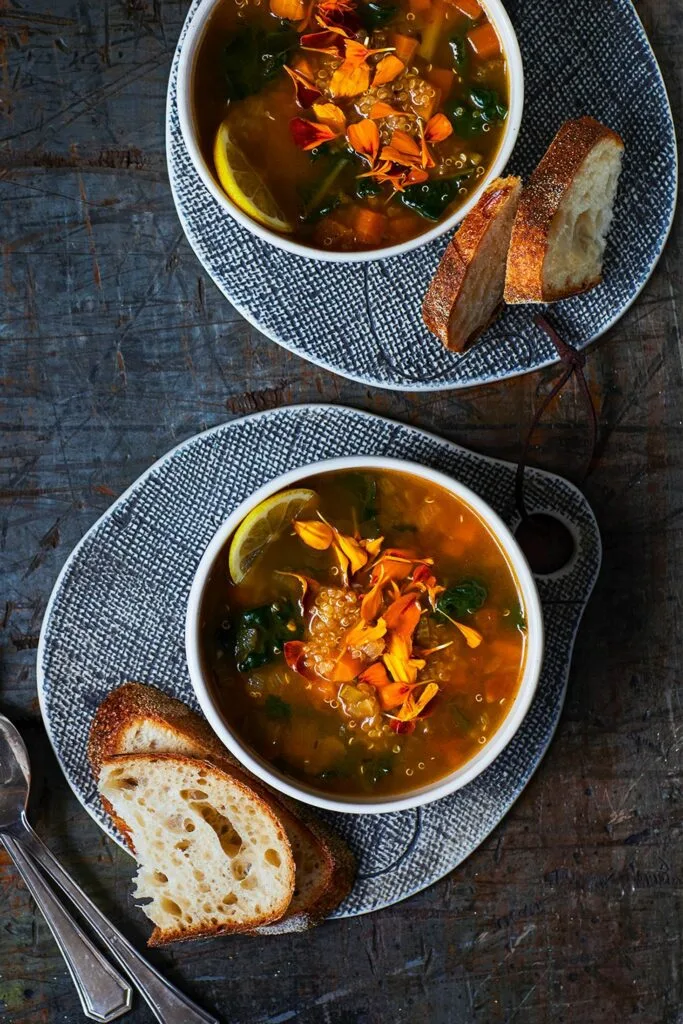 Quinoa and vegetable winter soup recipe