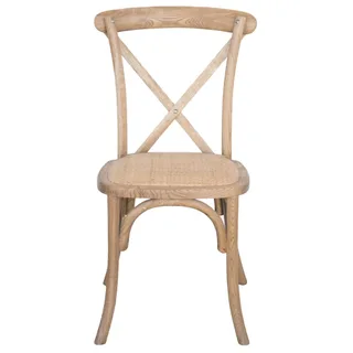 Renald crossback stackable rattan dining chair