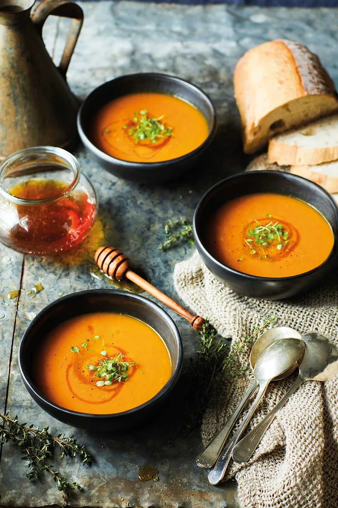 Roasted carrot and honey soup