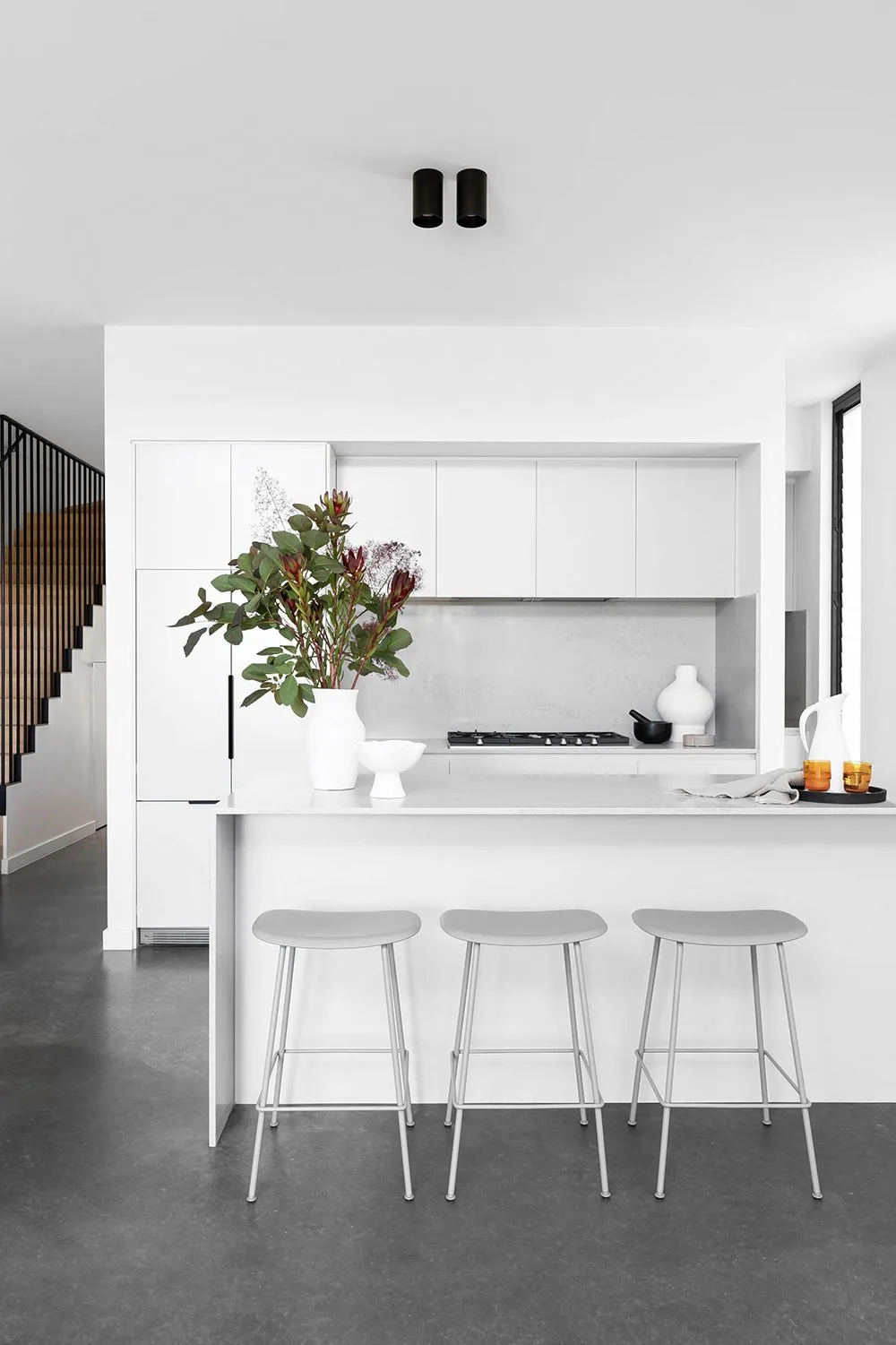 White minimalist kitchen