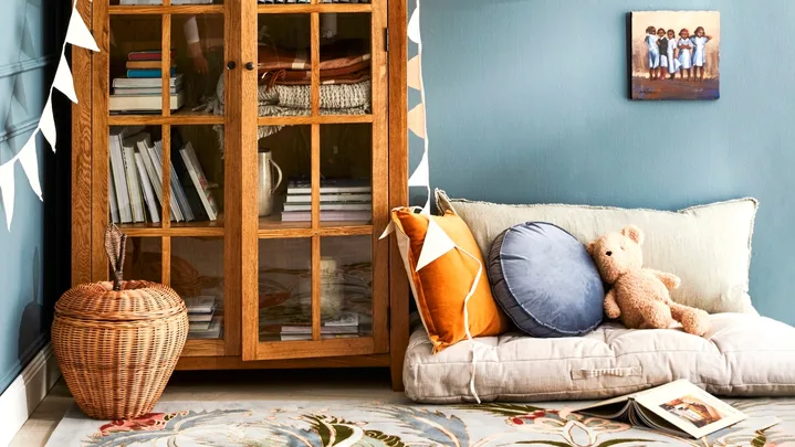 Nooks Kids Bedroom Floor Pillows Reading Shelf
