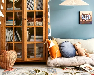 Nooks Kids Bedroom Floor Pillows Reading Shelf