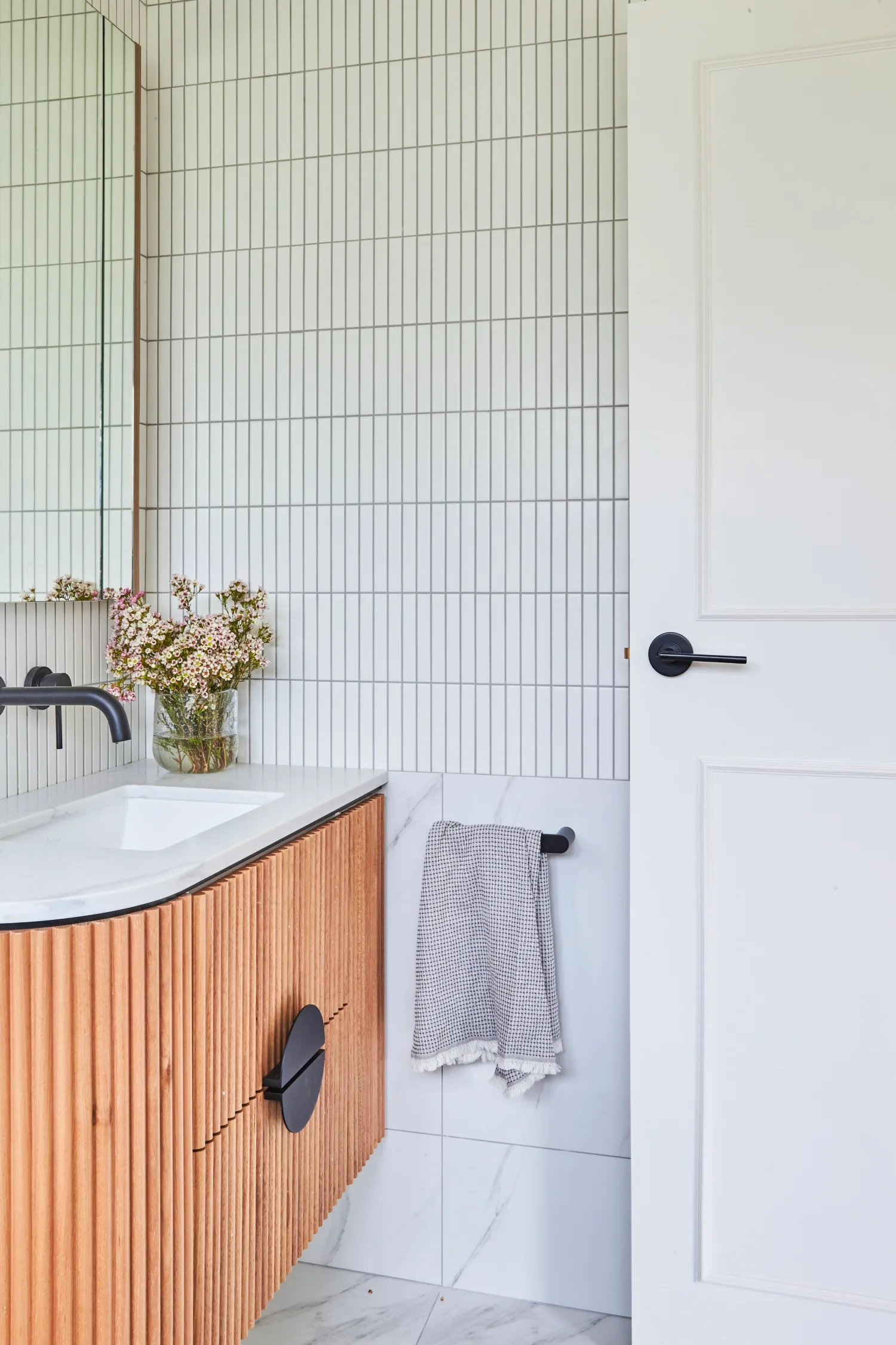 modernised federation home mosman wooden bathroom vanity