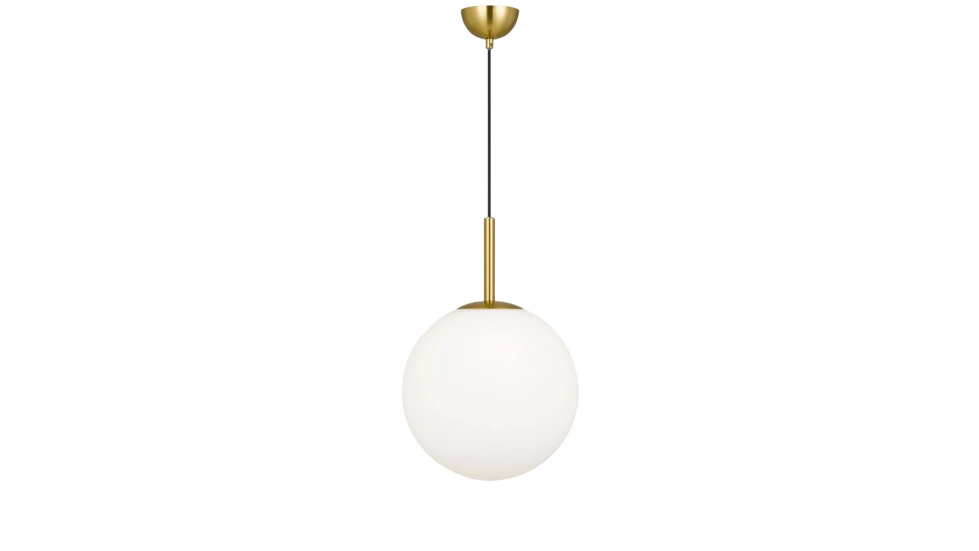 'Bally 12' pendant light in Antique Gold on Opal