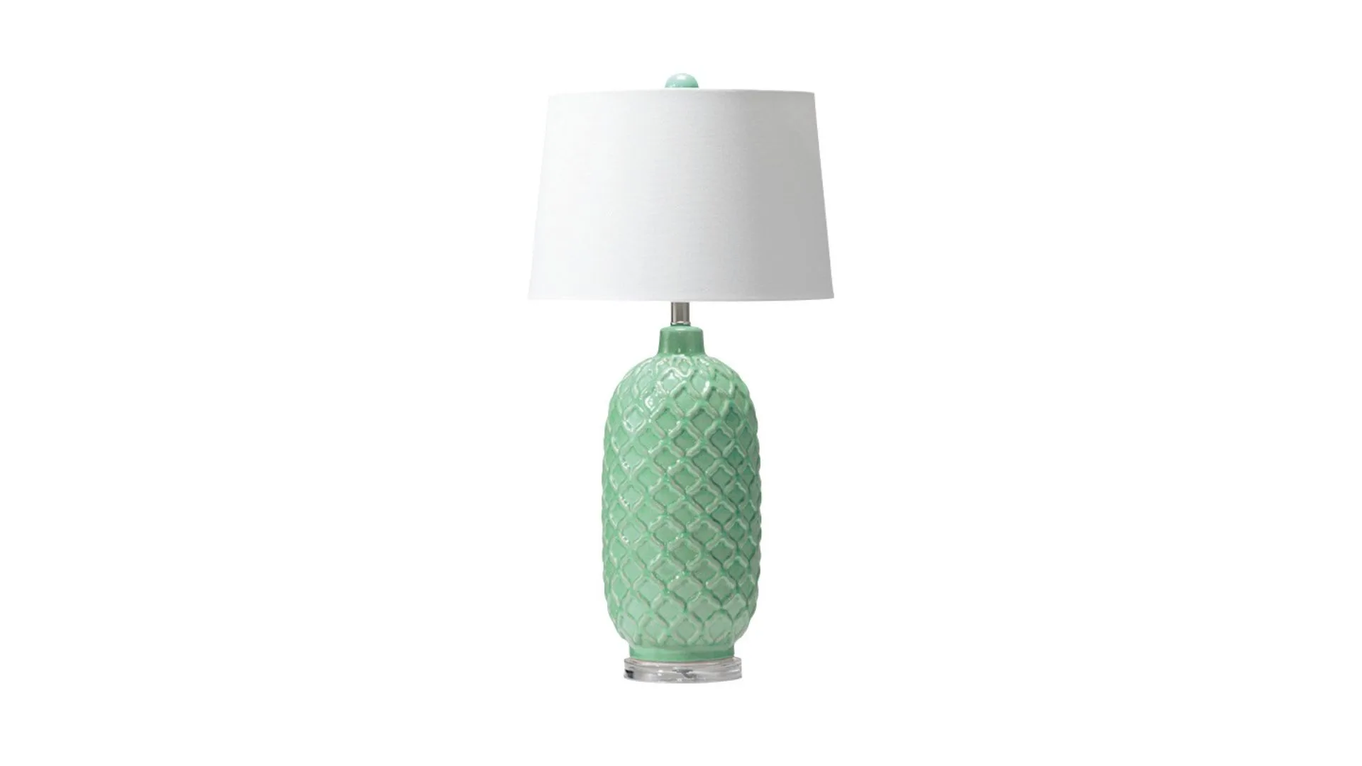 Black Mango 'Morocco' table lamp in Mint, The Block Shop