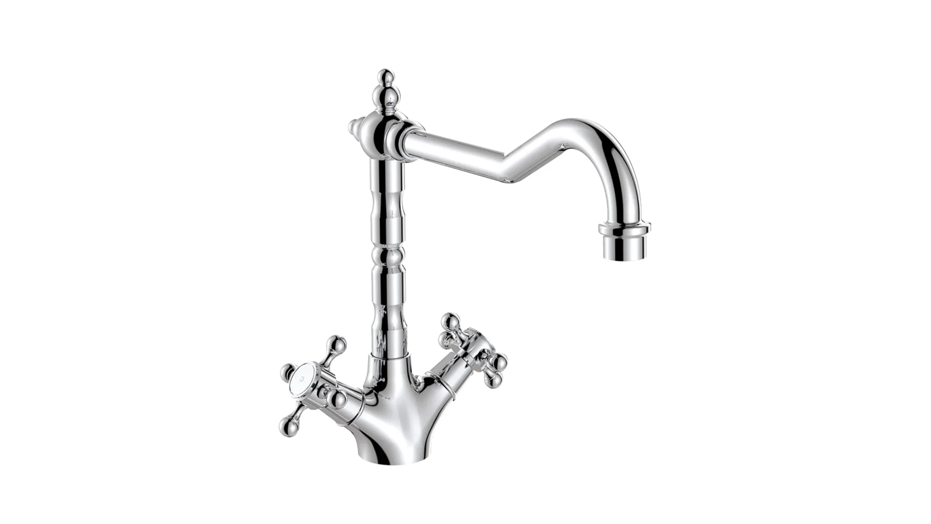 Fienza Lillian Shepherds Crook Kitchen Sink Mixer Tap Temple & Webster